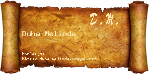Duha Melinda névjegykártya